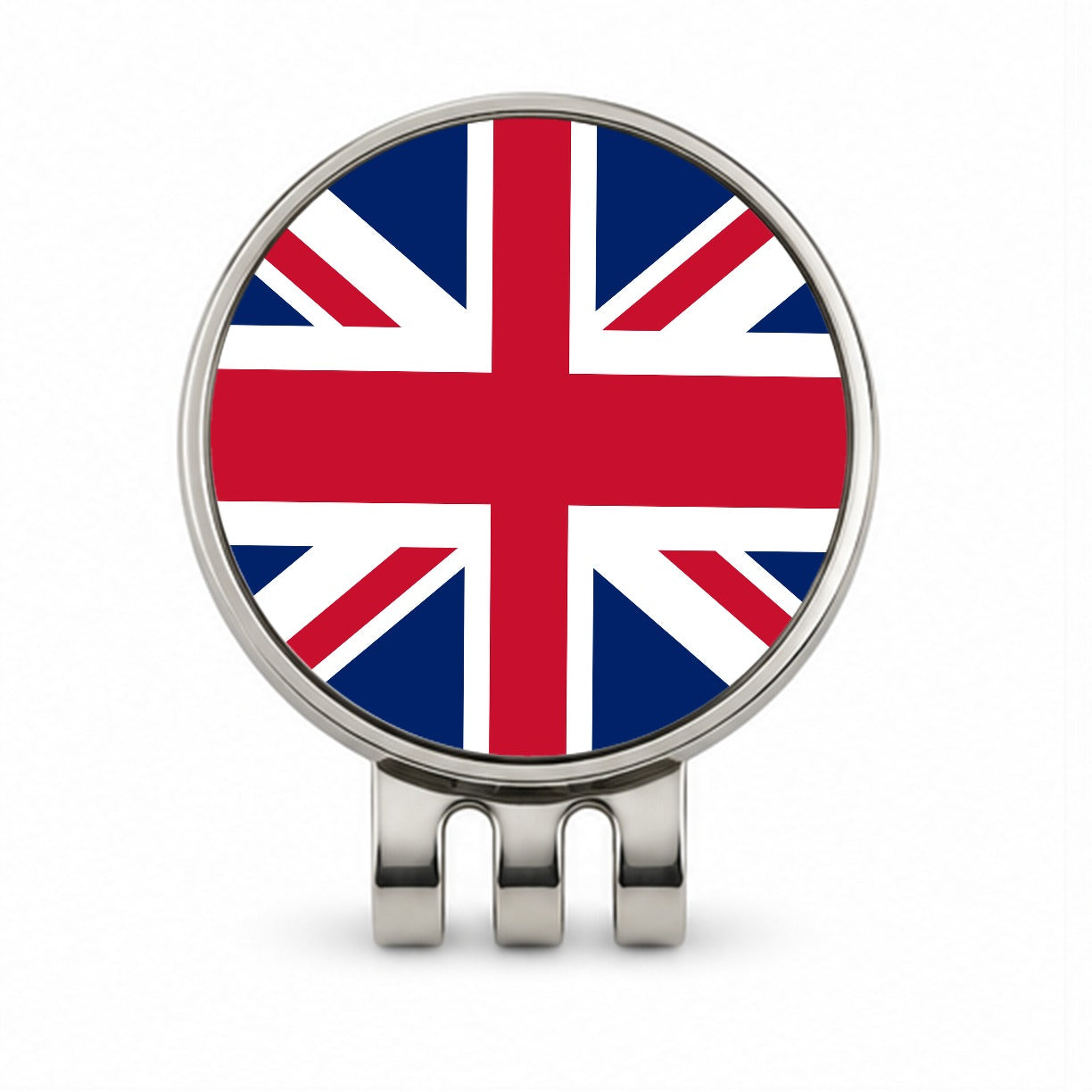 United Kingdom of Great Britain and Northern Ireland Country Flag Golf Hat Clip with Ball Marker