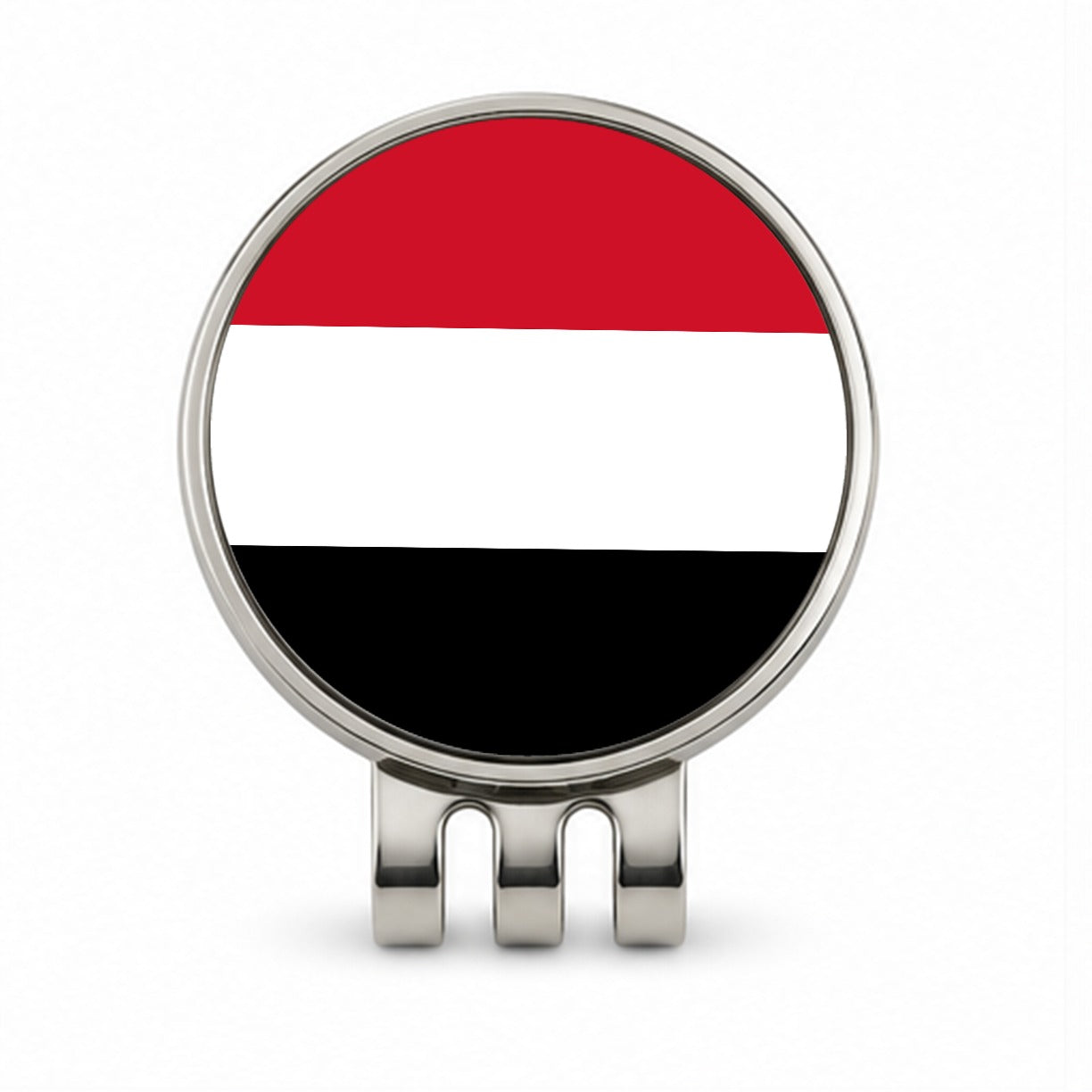 Yemen Country Flag Golf Hat Clip with Ball Marker