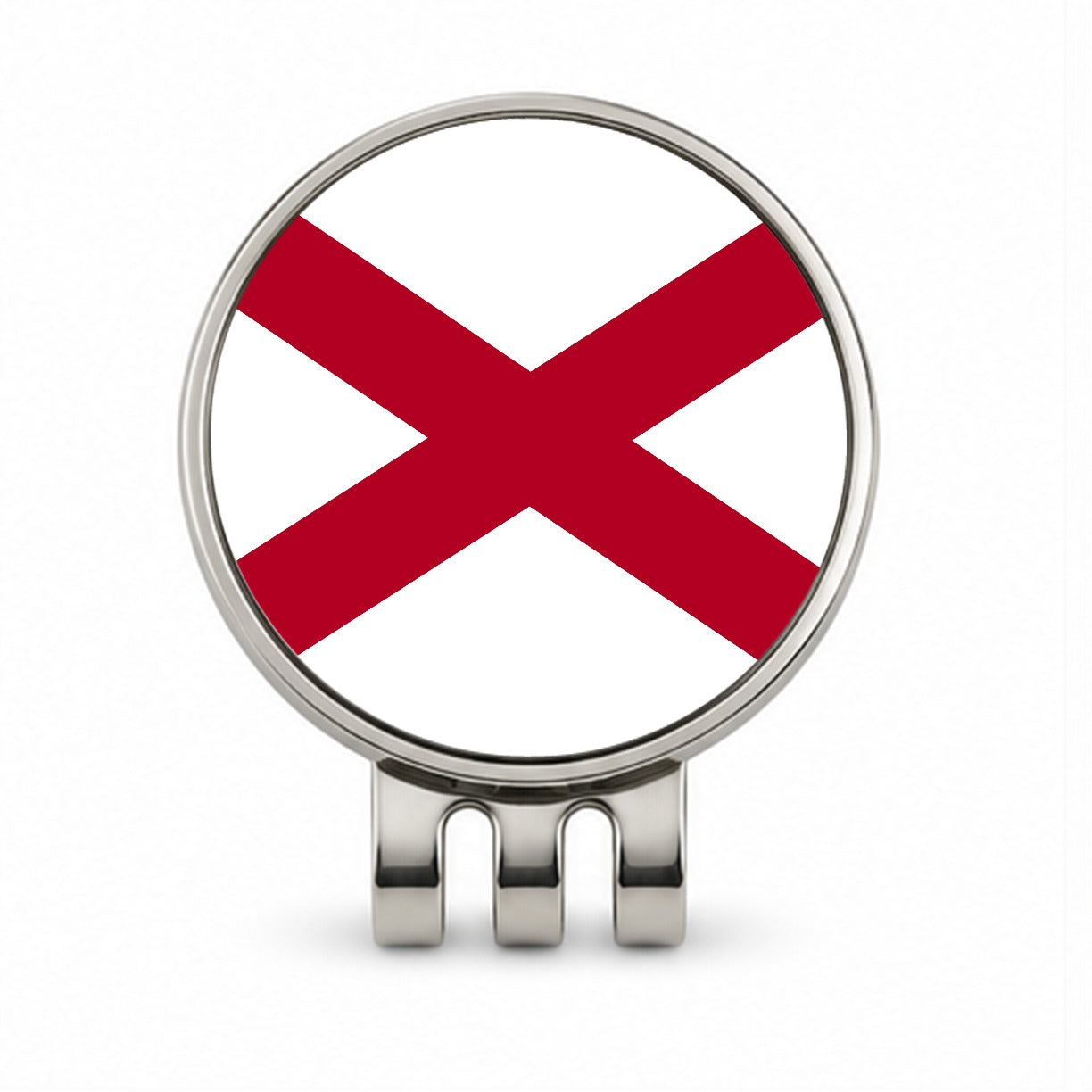 Alabama AL State Flag Golf Hat Clip with Ball Marker