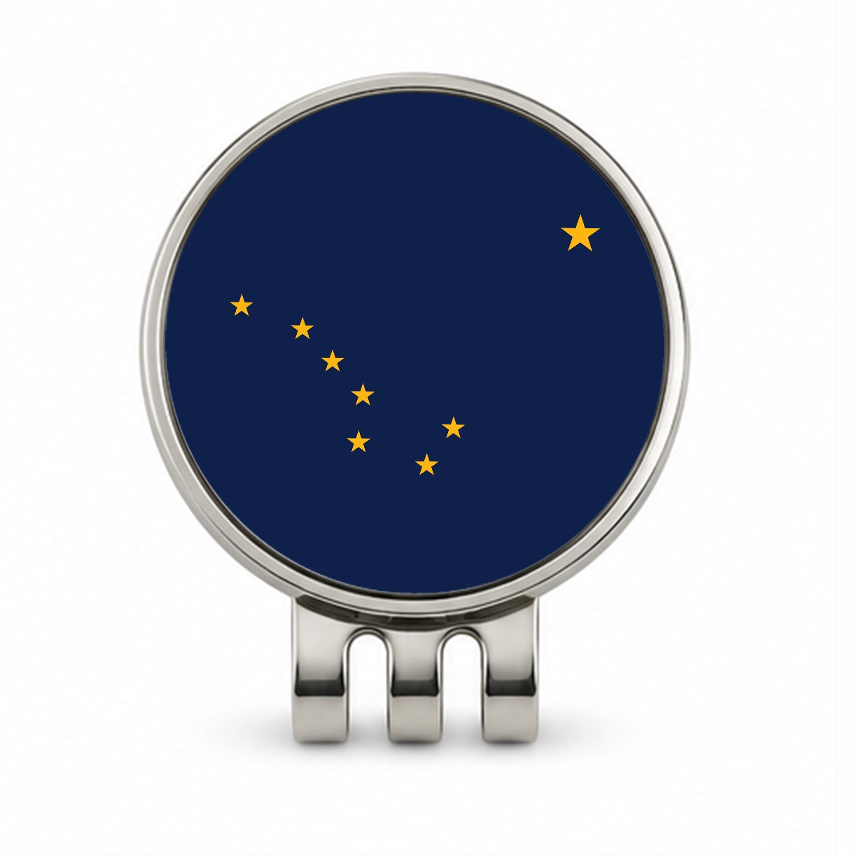 Alaska AK State Flag Golf Hat Clip with Ball Marker
