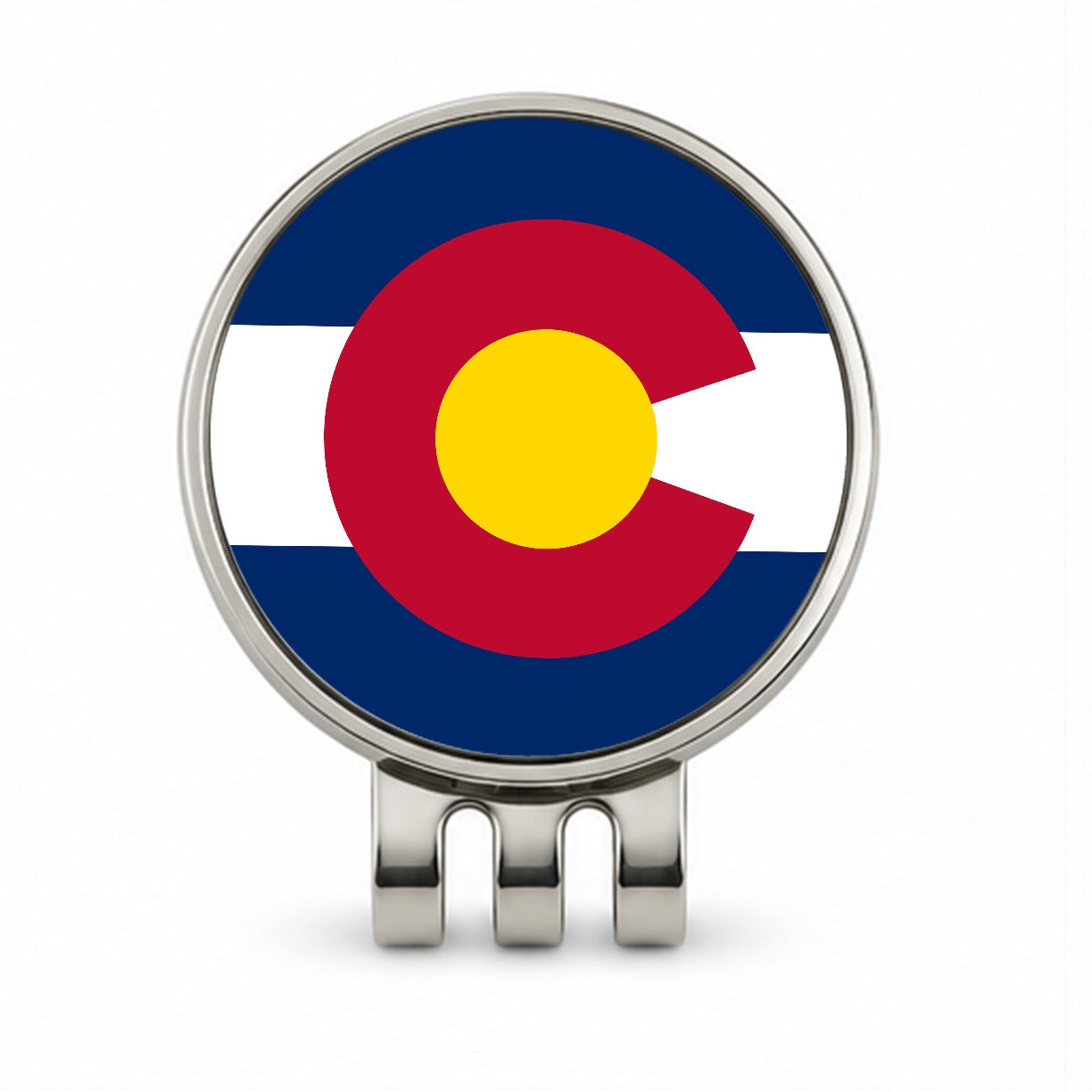 Colorado CO State Flag Golf Hat Clip with Ball Marker
