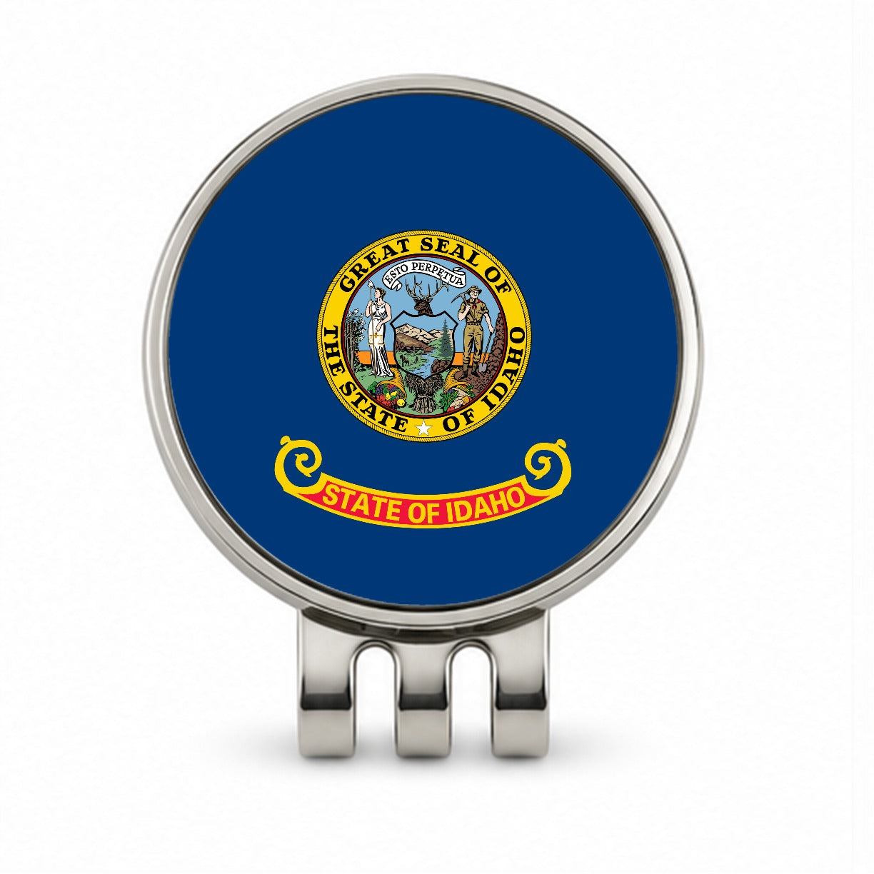 Idaho ID State Flag Golf Hat Clip with Ball Marker