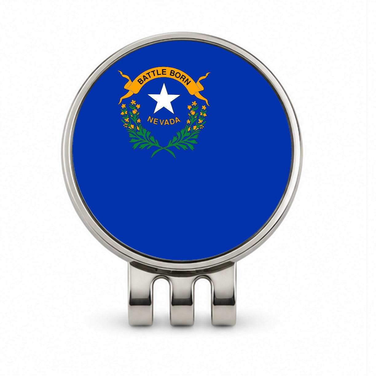 Nevada NV State Flag Golf Hat Clip with Ball Marker