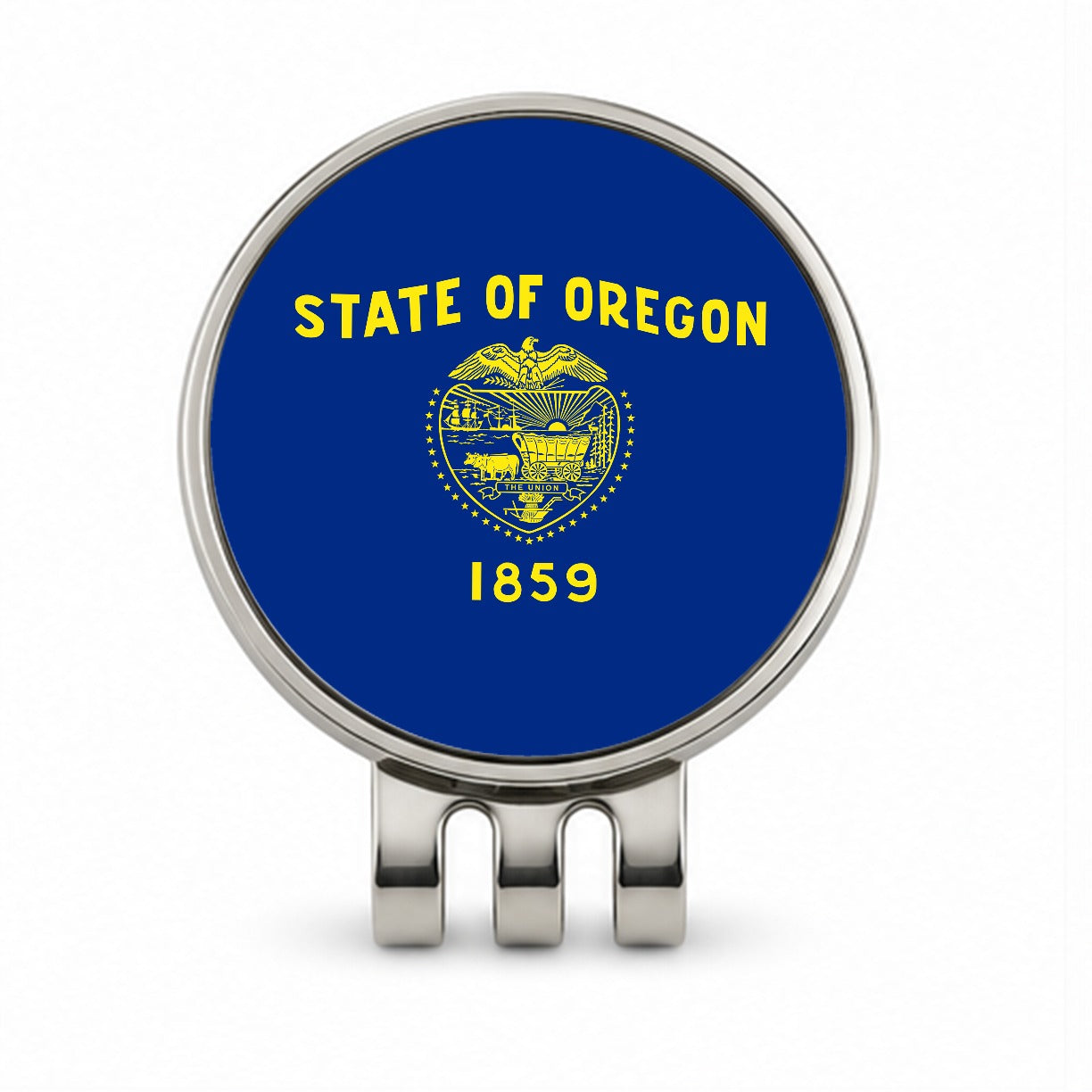 Oregon OR State Flag Golf Hat Clip with Ball Marker