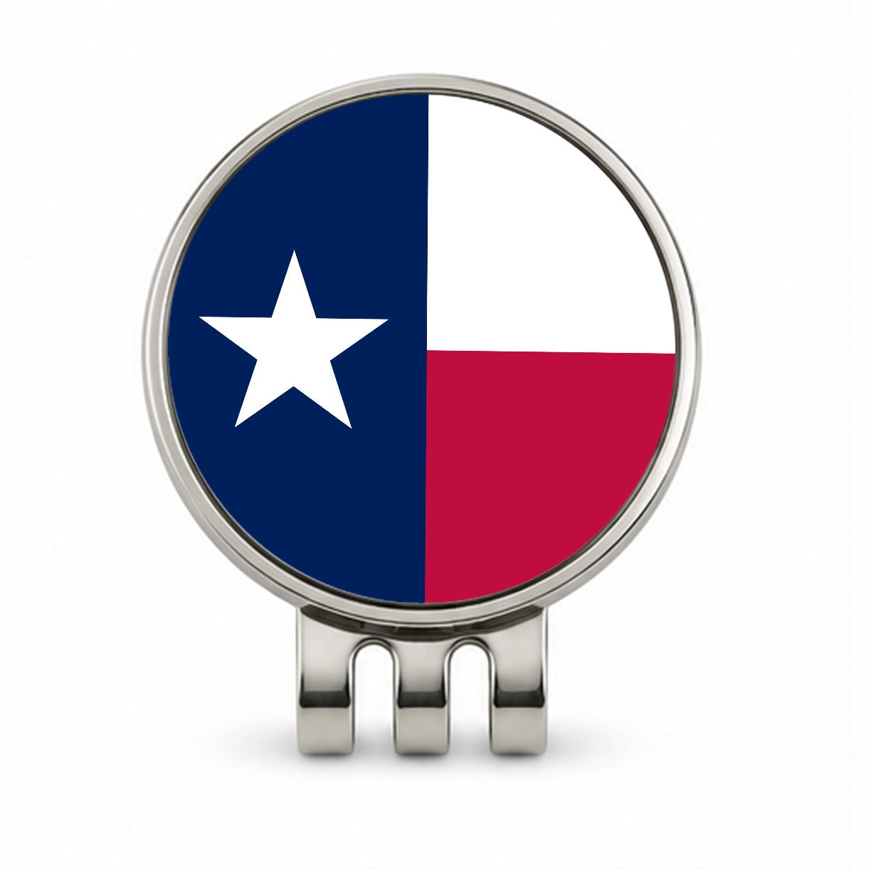 Texas TX State Flag Golf Hat Clip with Ball Marker