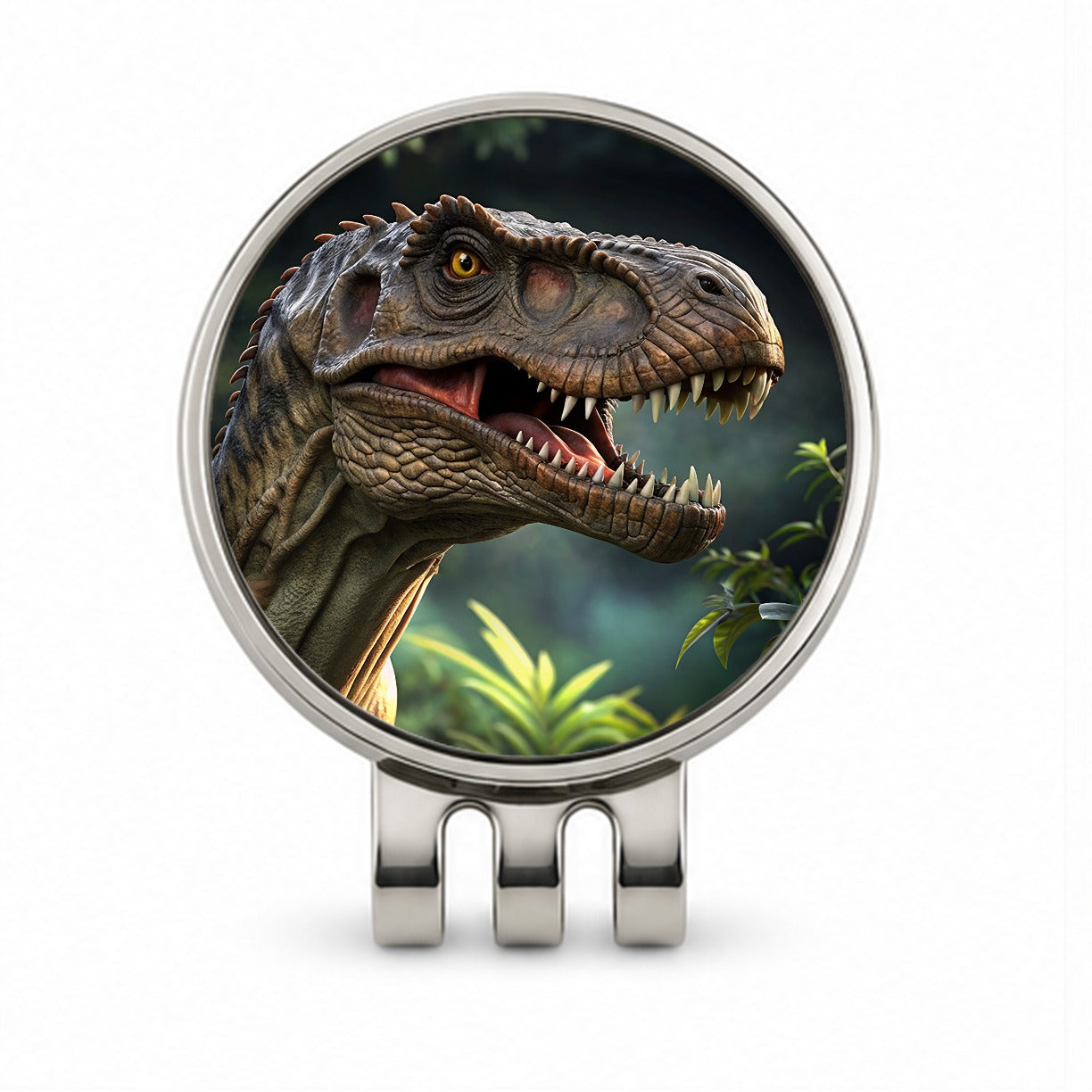 Tyrannosaurus T-Rex Dinosaur Head Golf Hat Clip with Ball Marker