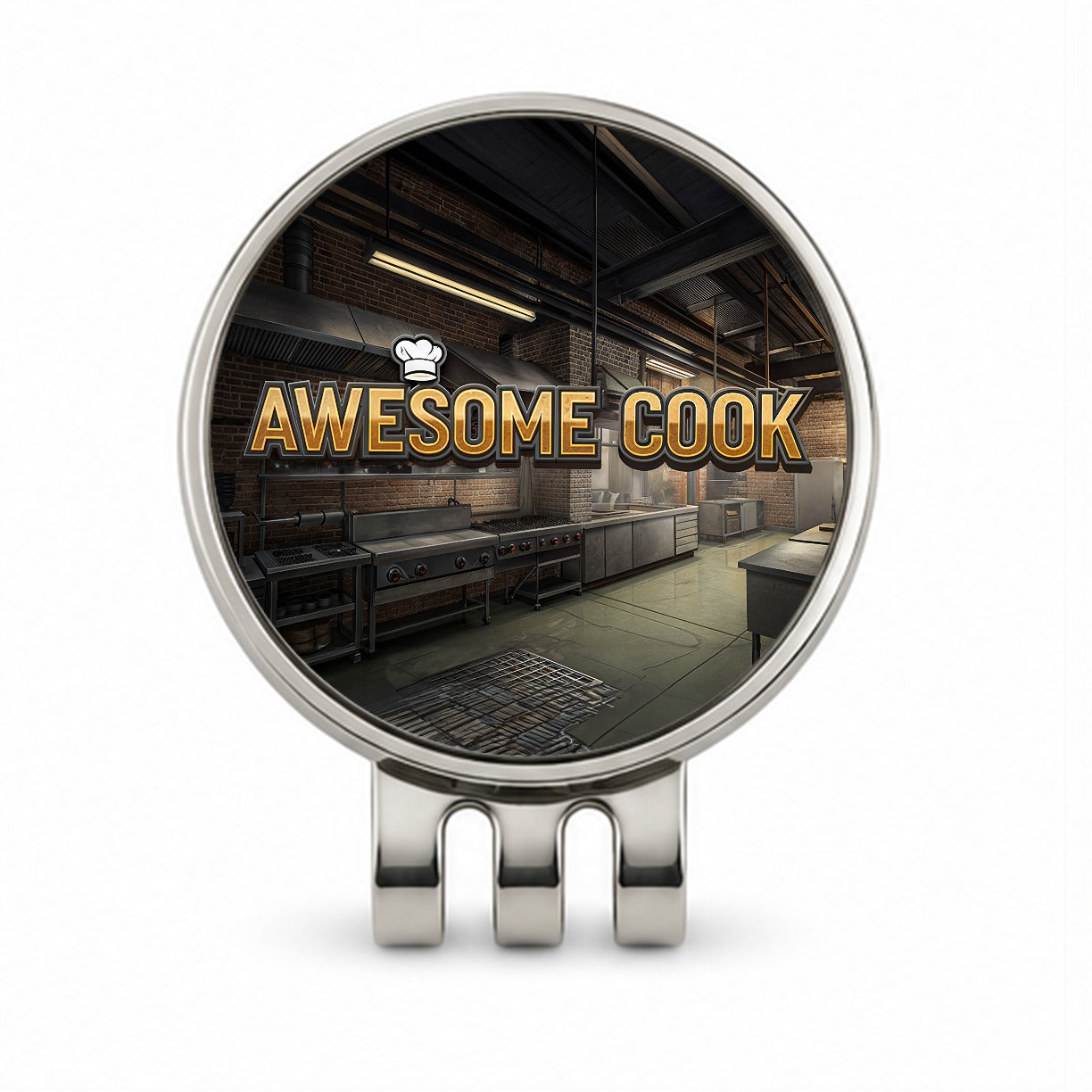 Awesome Cook Inspirational Industrial Kitchen Golf Hat Clip with Ball Marker