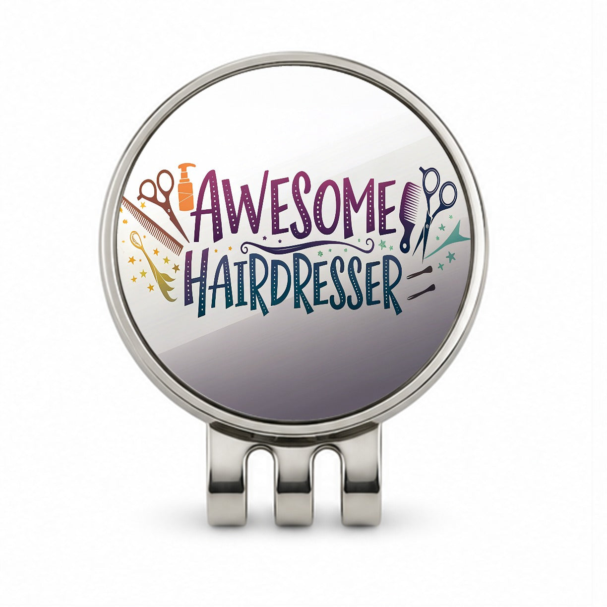 Awesome Hairdresser Inspirational Golf Hat Clip with Ball Marker