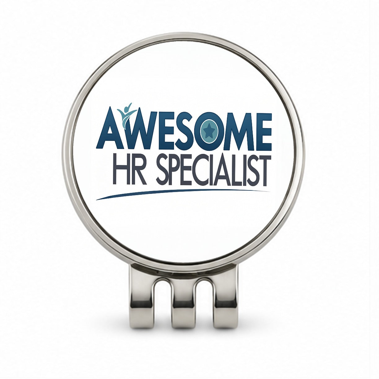 Awesome HR Specialist Human Resources Inspirational Golf Hat Clip with Ball Marker