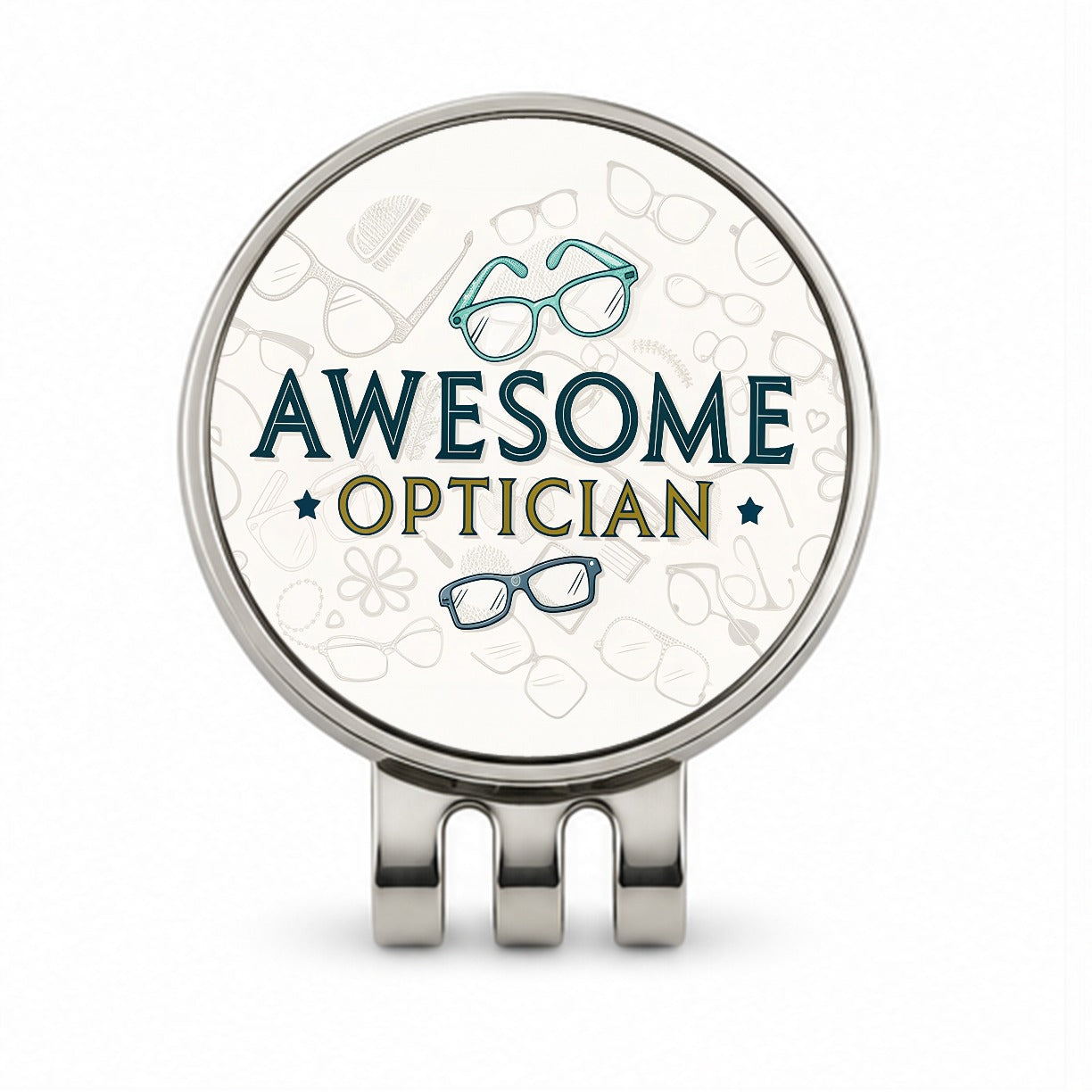 Awesome Optician Optical Inspirational Golf Hat Clip with Ball Marker