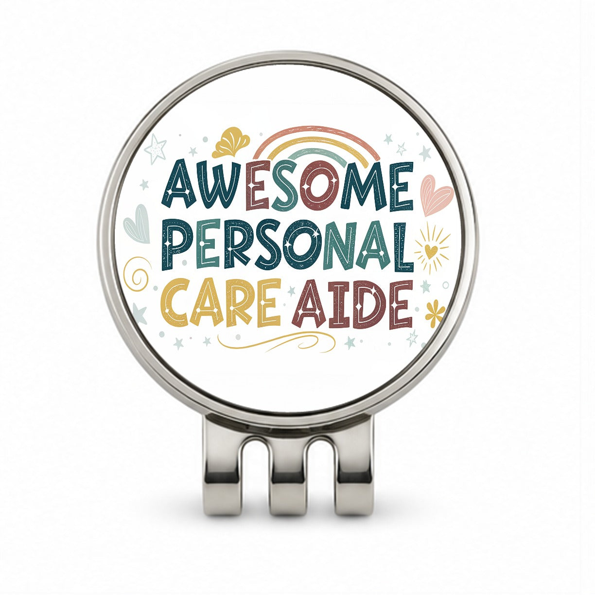Awesome Personal Care Aide Home Health Inspirational Golf Hat Clip with Ball Marker