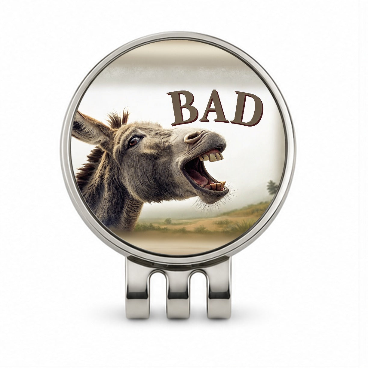 Bad Donkey Funny Golf Hat Clip with Ball Marker