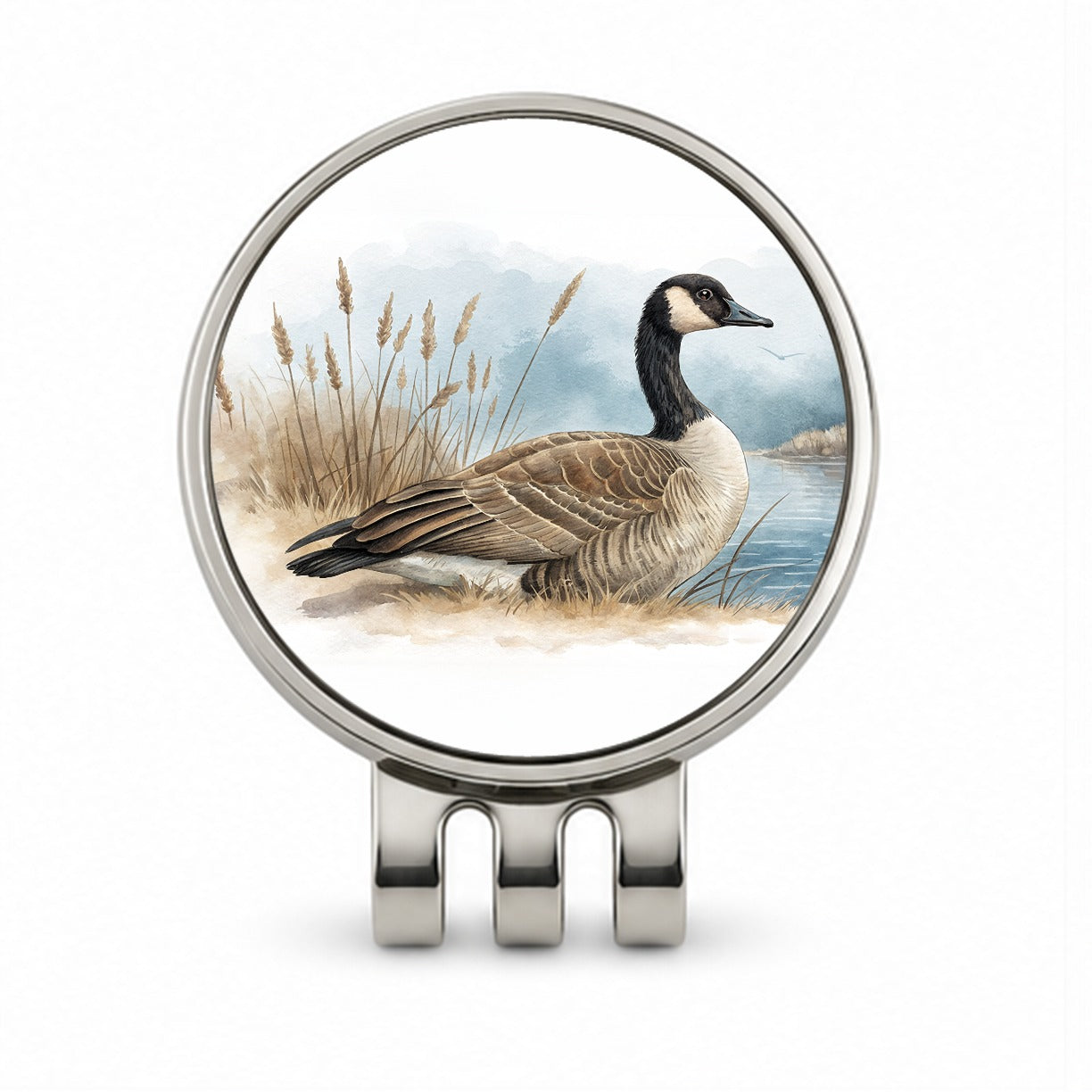 Canada Canadian Goose Illustration Golf Hat Clip with Ball Marker