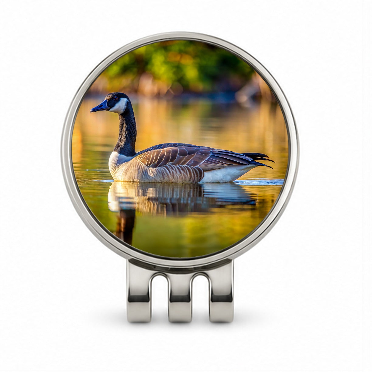 Canada Canadian Goose on Lake Golf Hat Clip with Ball Marker
