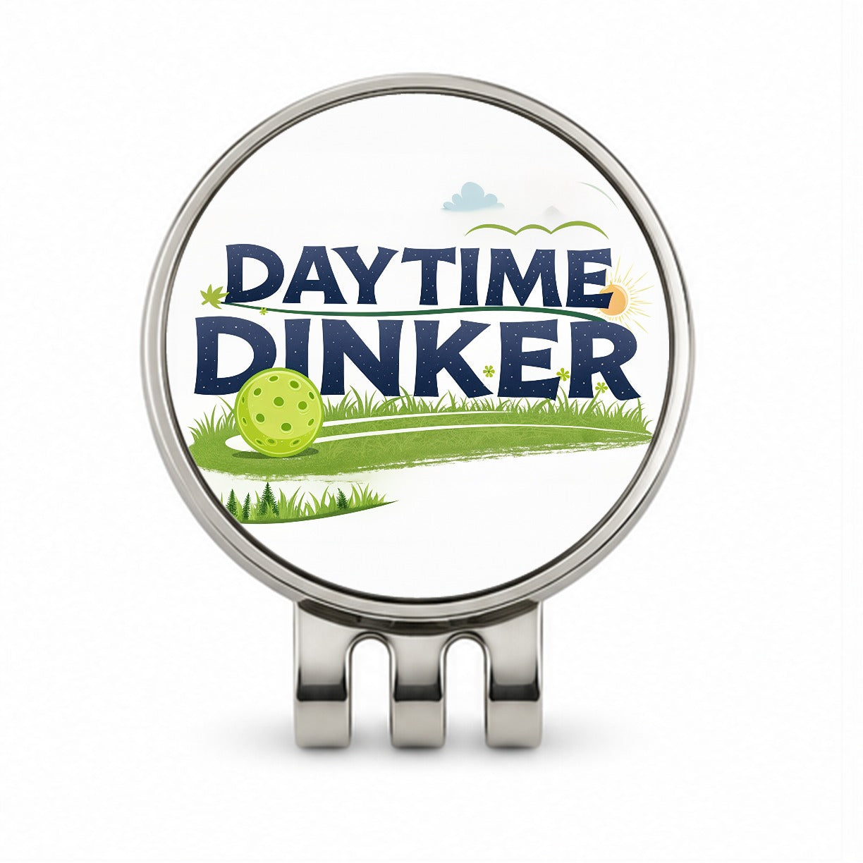 Daytime Dinker Pickleball Funny Saying Golf Hat Clip with Ball Marker