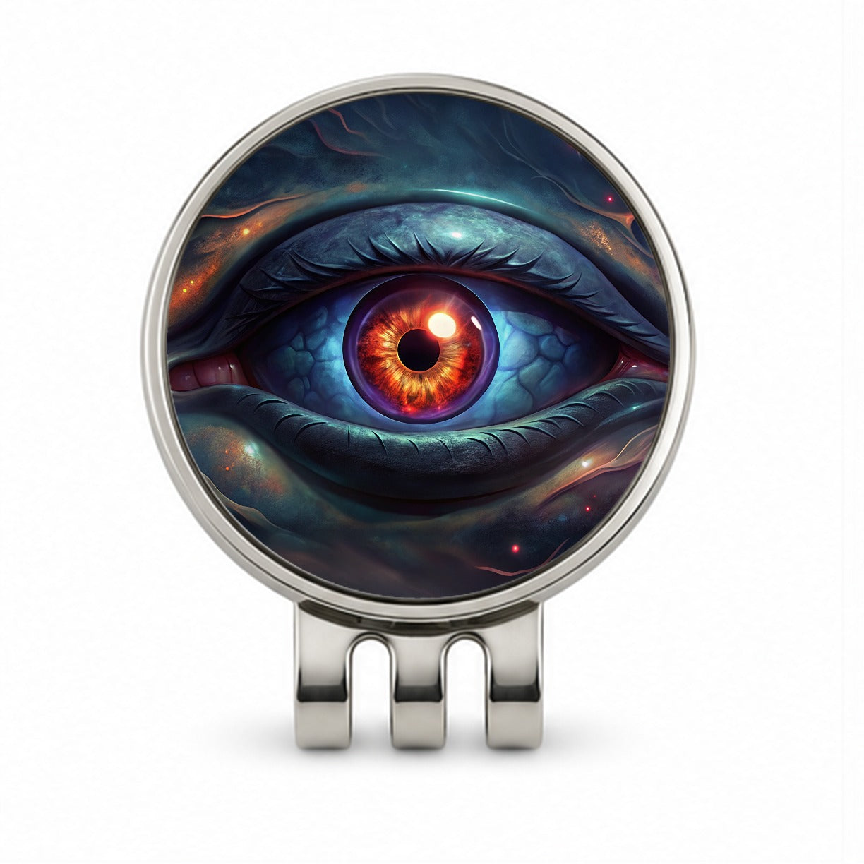 Evil Eye Scary Creepy Golf Hat Clip with Ball Marker
