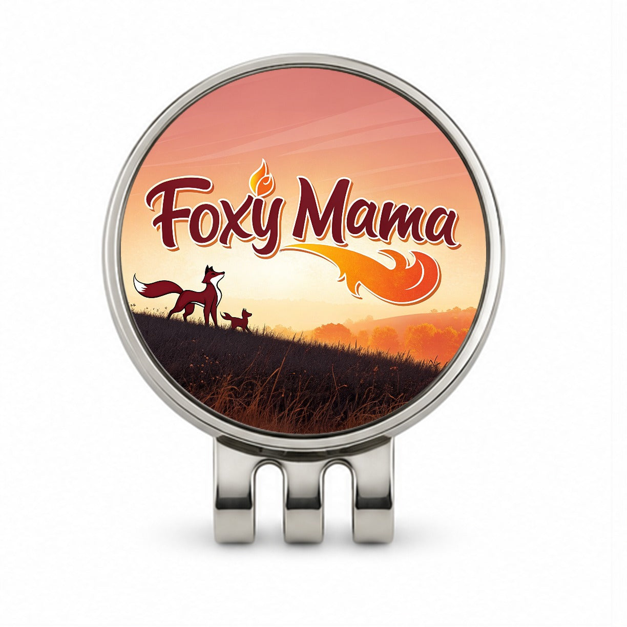 Foxy Mama Hot Fox Fire Funny Golf Hat Clip with Ball Marker