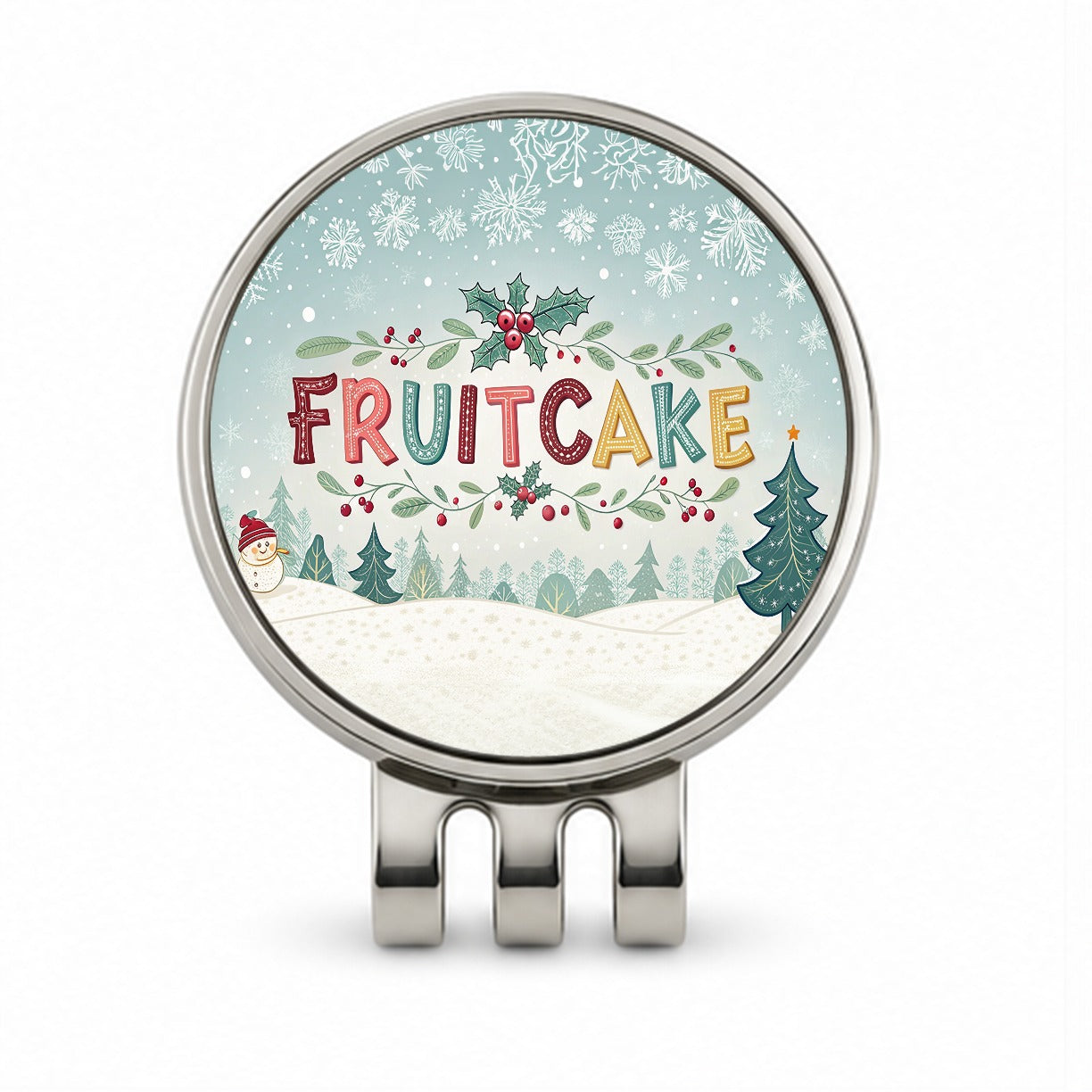 Fruitcake Holiday Fruitcake Crazy Funny Golf Hat Clip with Ball Marker