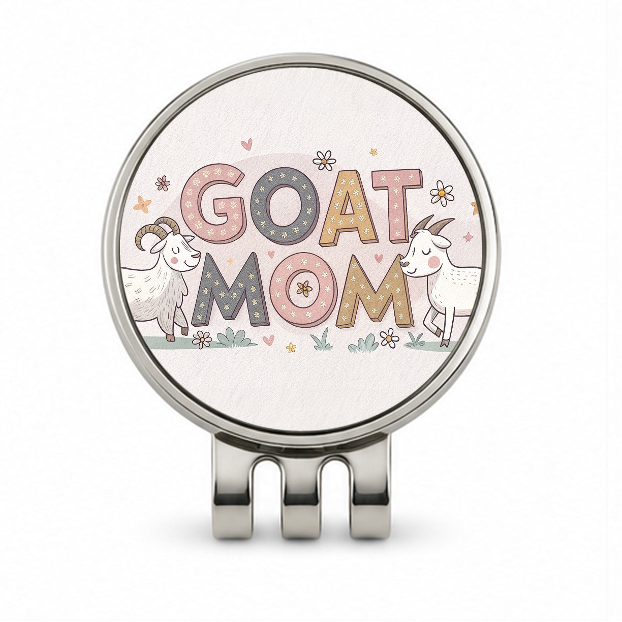 Goat Mom Cute Funny Golf Hat Clip with Ball Marker