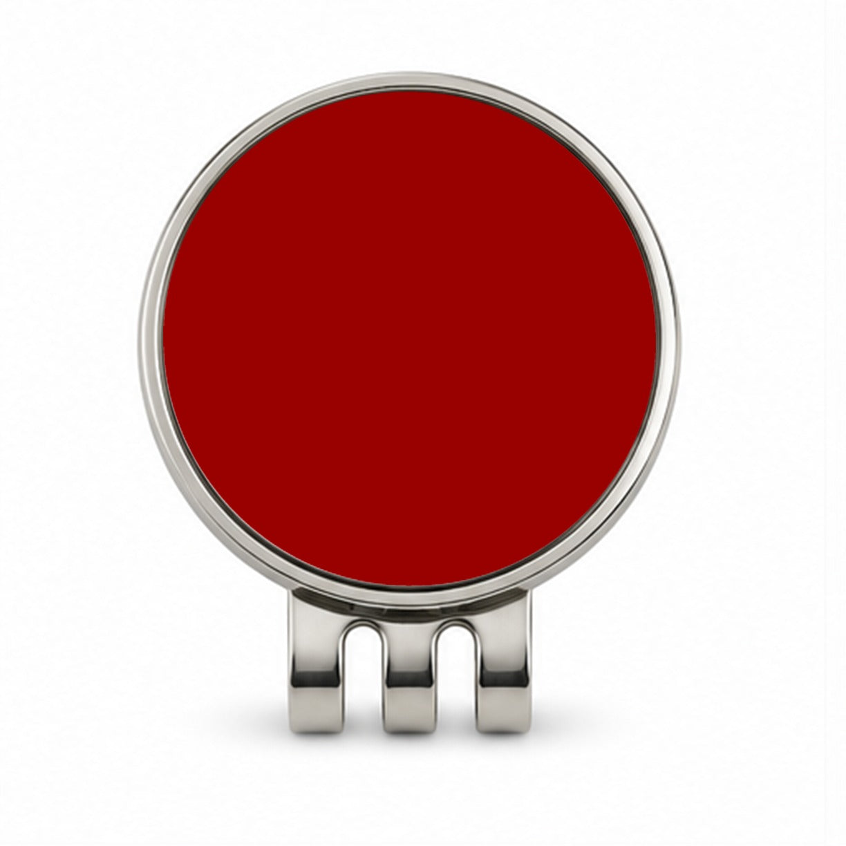 It's Just a Solid Dark Red Color Golf Hat Clip with Ball Marker
