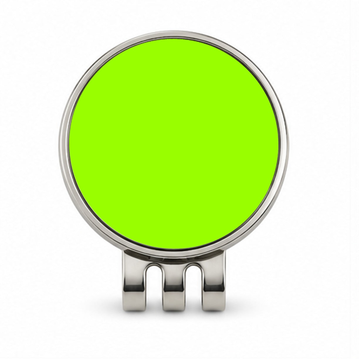 It's Just a Solid Lime Green Color Golf Hat Clip with Ball Marker