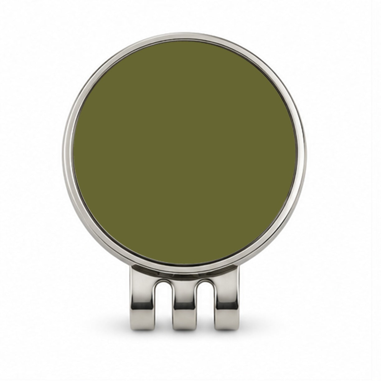 It's Just a Solid Olive Drab Color Golf Hat Clip with Ball Marker