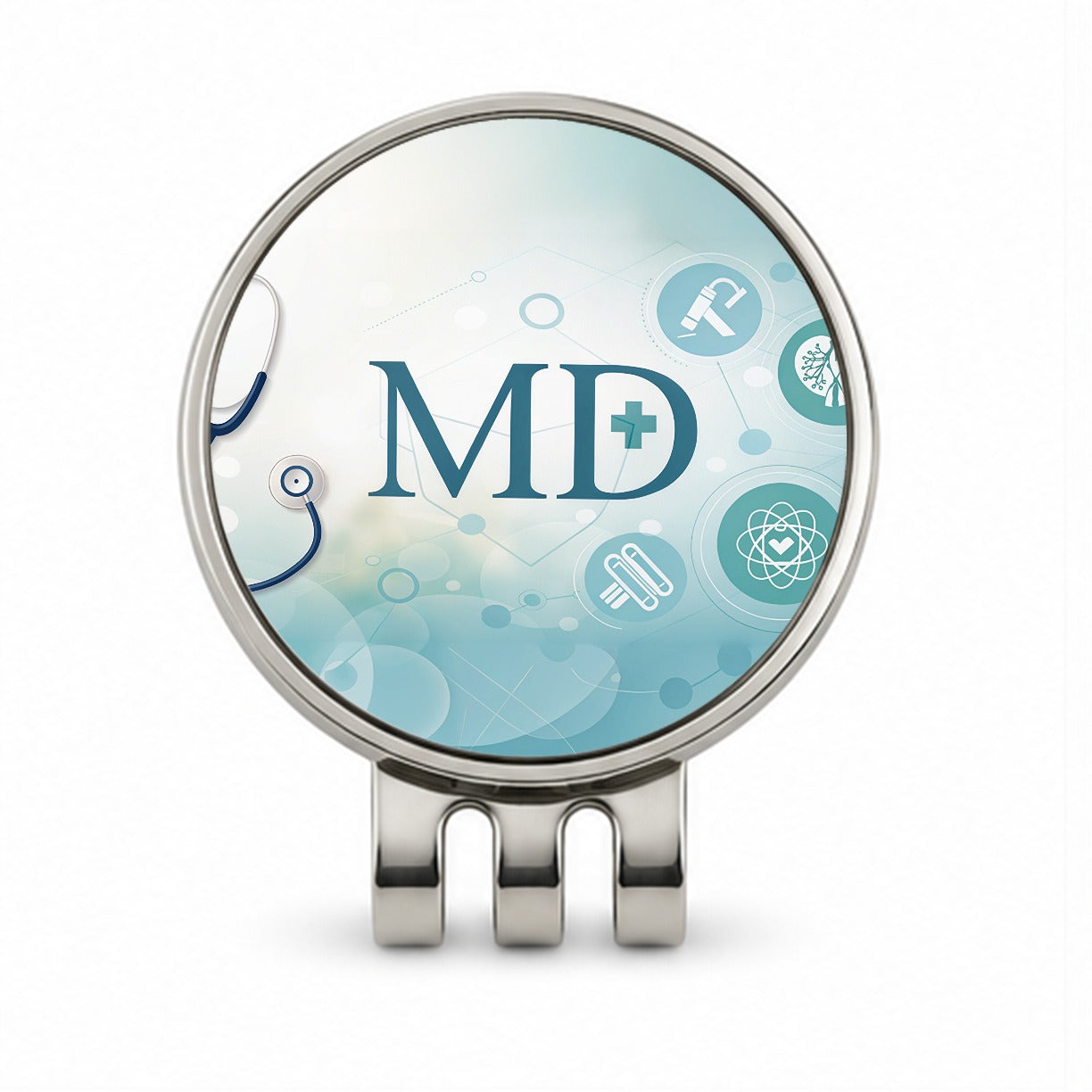 MD Doctor Medical Golf Hat Clip with Ball Marker