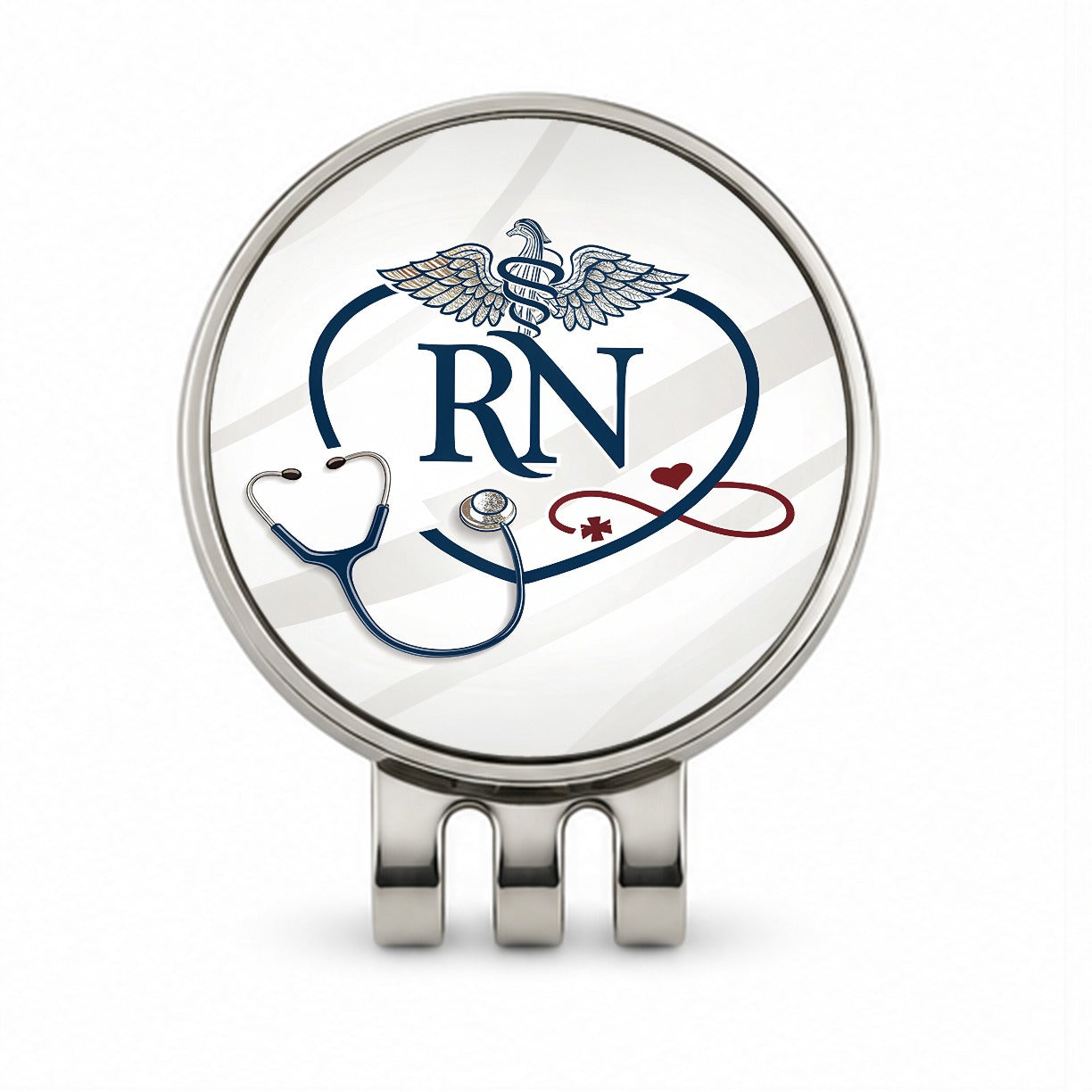 RN Registered Nurse Nursing Golf Hat Clip with Ball Marker