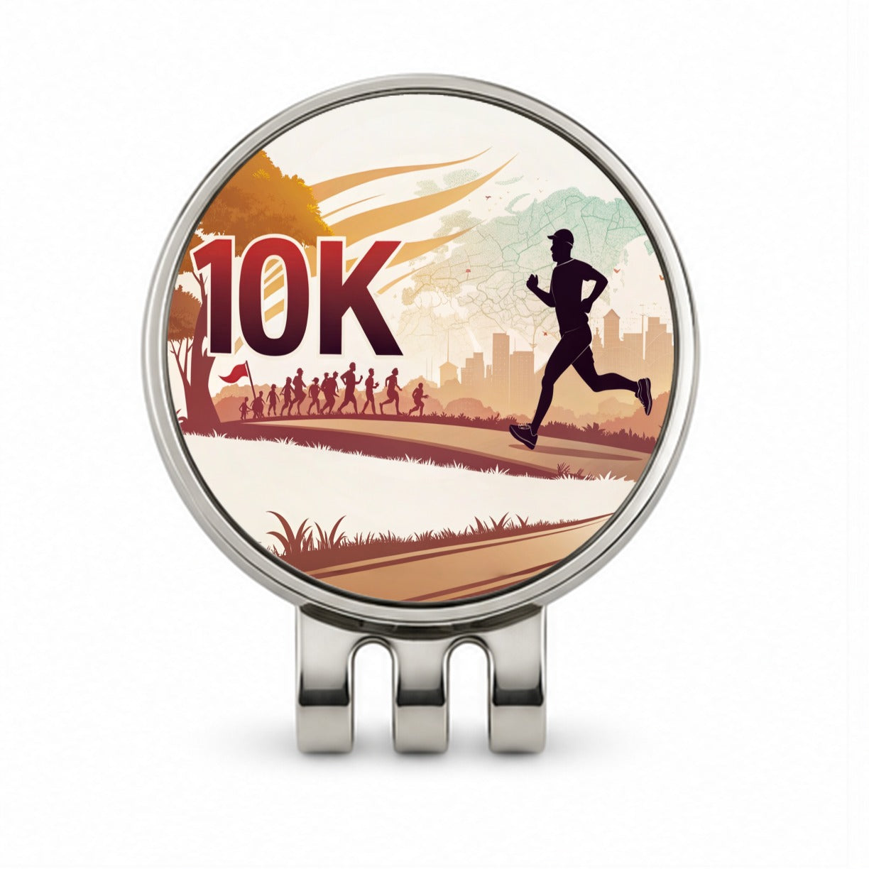 10k Marathon Running Jogging Golf Hat Clip with Ball Marker