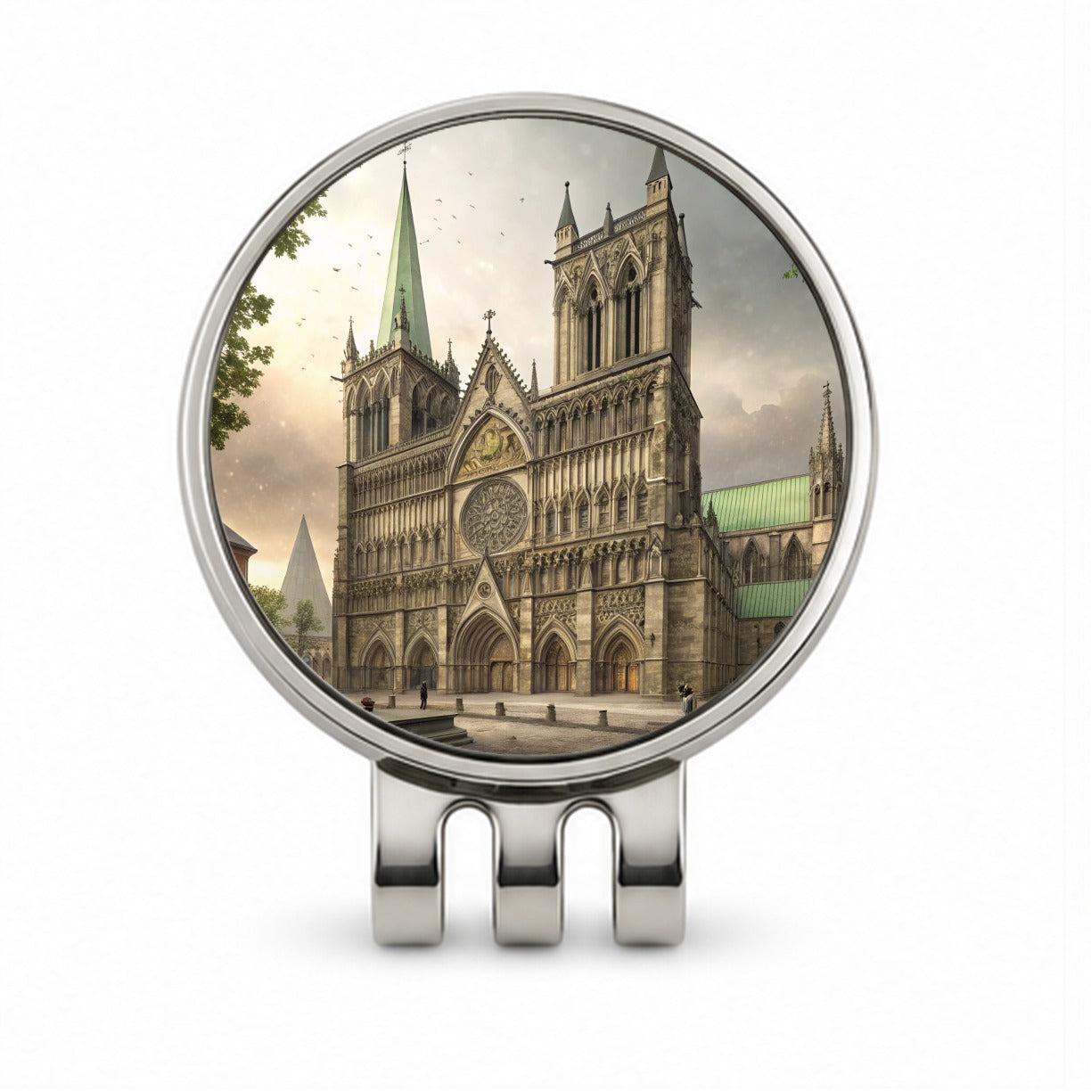 Nidaros Cathedral Church Trondheim Norway Golf Hat Clip with Ball Marker