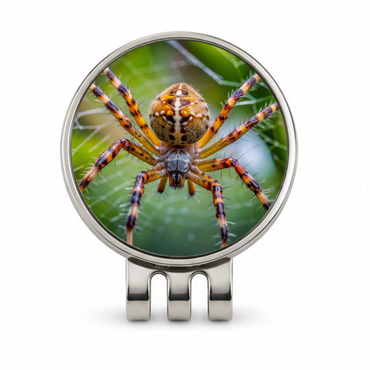 Orb Weaver Spider Golf Hat Clip with Ball Marker