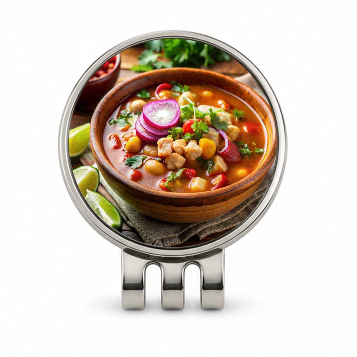 Pozole Posole Traditional Mexican Stew Golf Hat Clip with Ball Marker