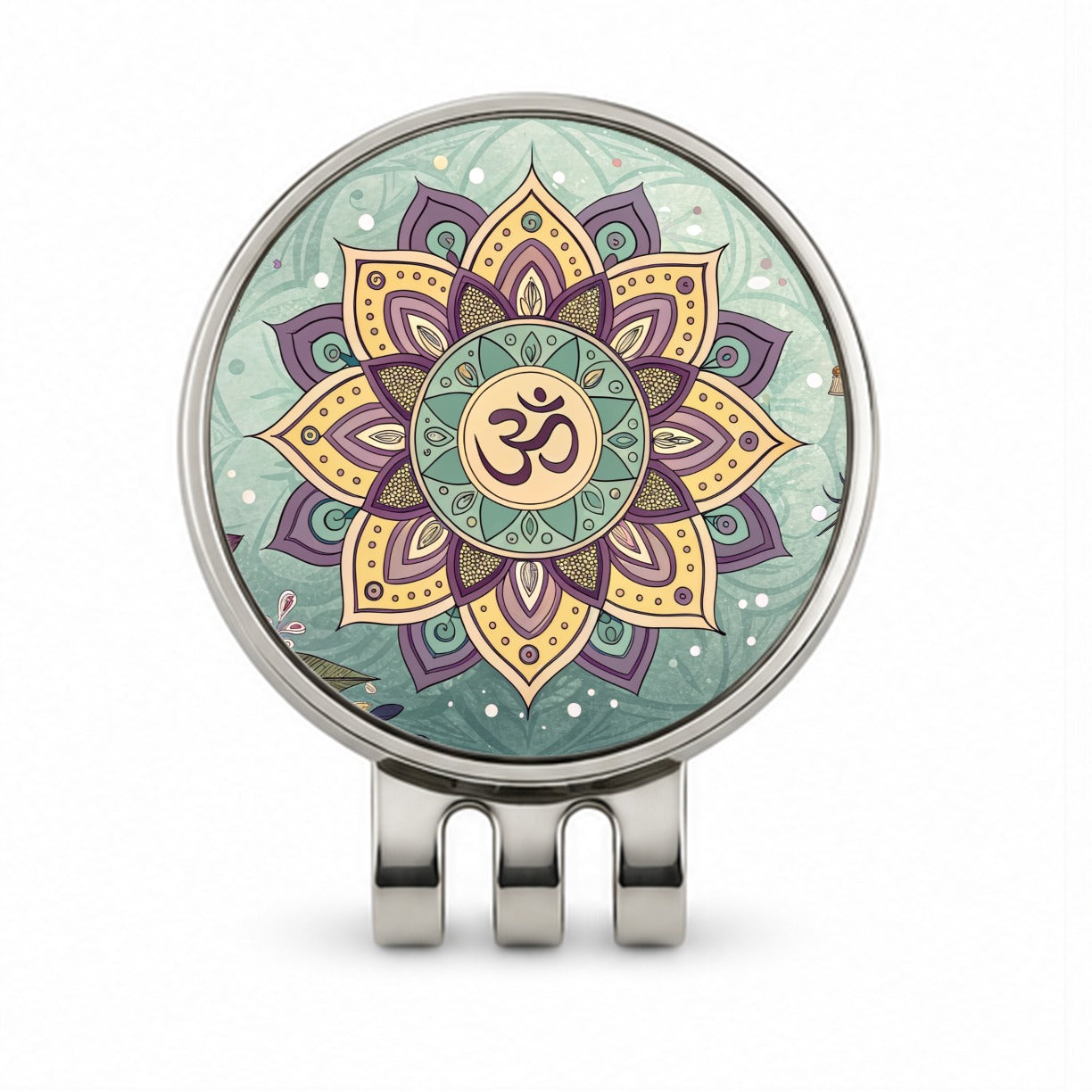 Bohemian Hippie Yoga Mandala Aum Om Golf Hat Clip with Ball Marker