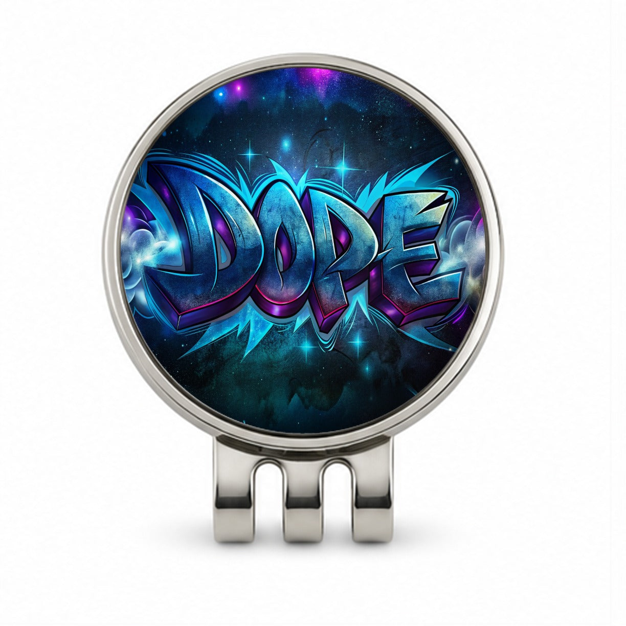 Dope Graffiti Golf Hat Clip with Ball Marker