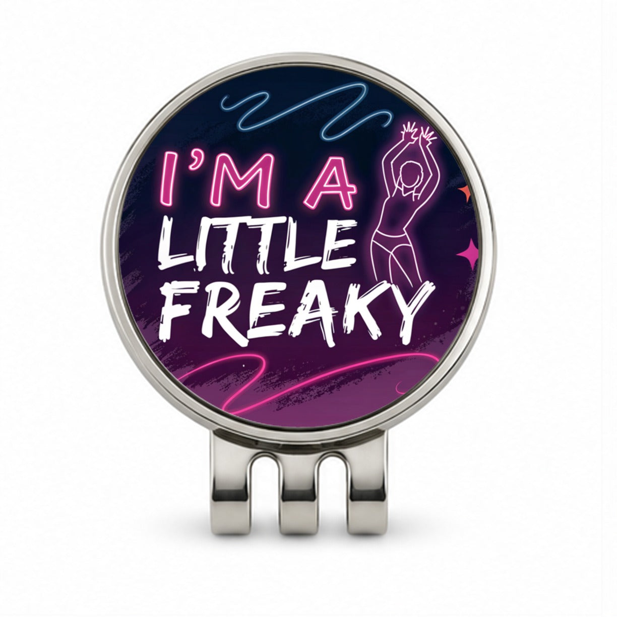 I'm a Little Freaky Funny Golf Hat Clip with Ball Marker