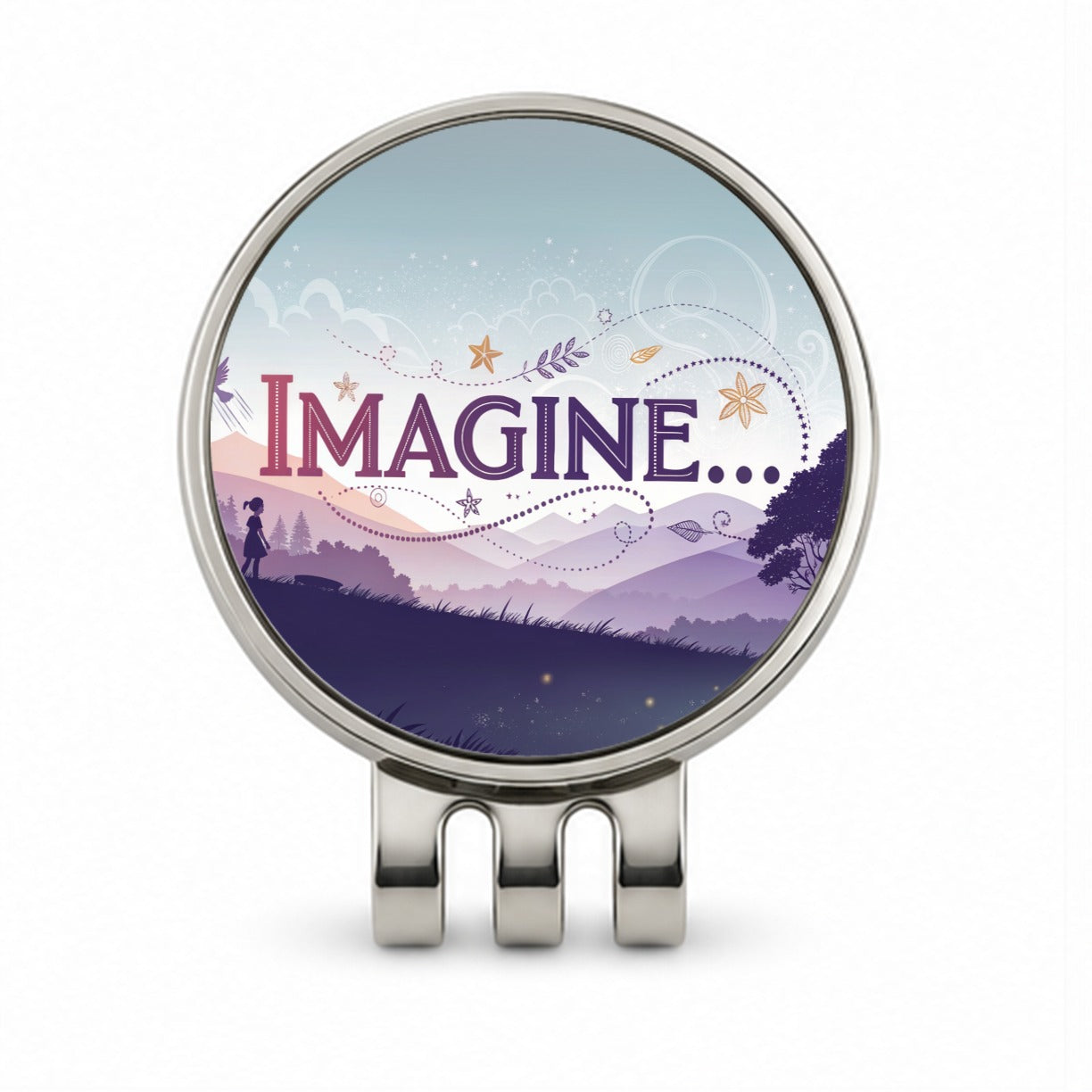 Imagine Pretty Purple Fantasy Golf Hat Clip with Ball Marker
