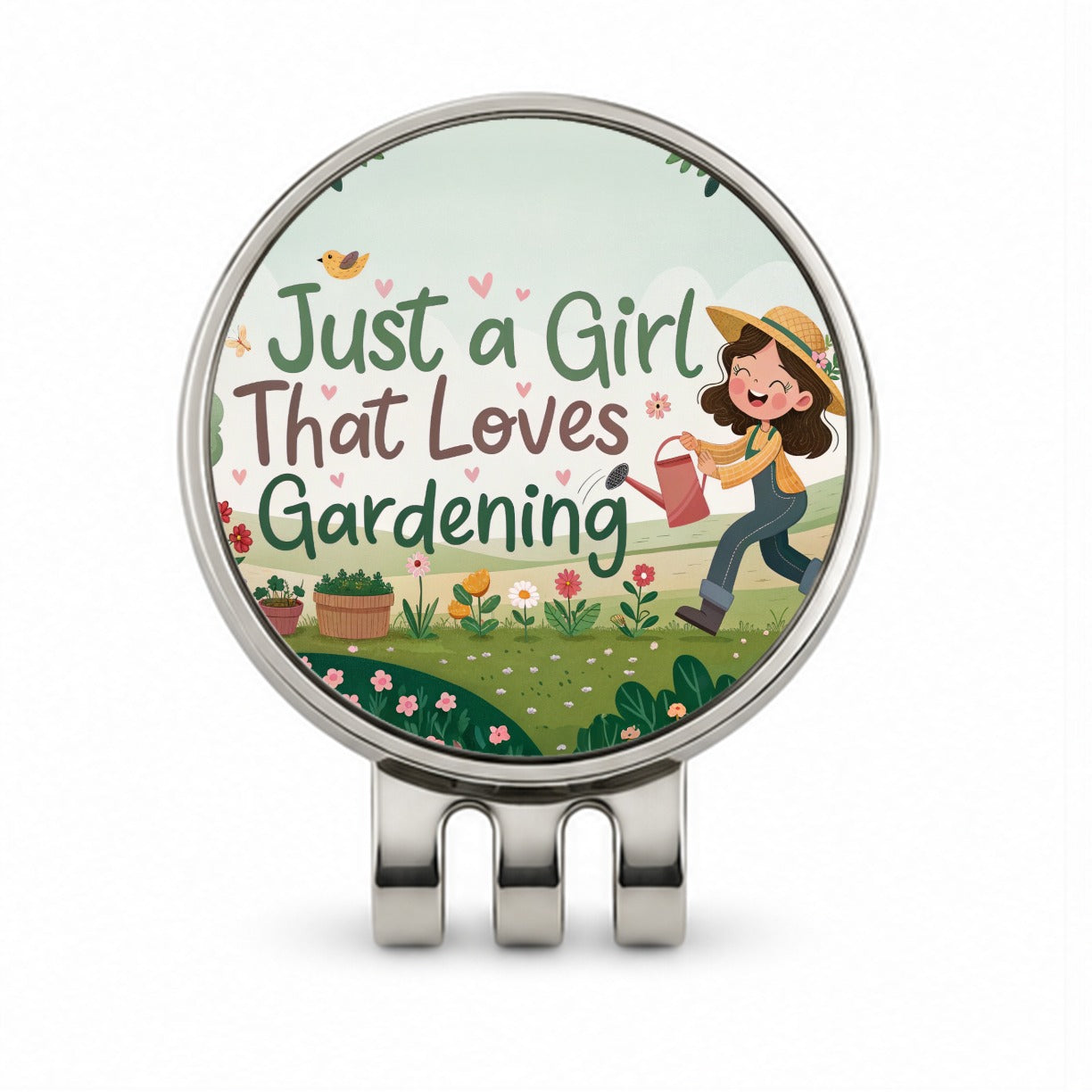 Just A Girl That Loves Gardening Cute Golf Hat Clip with Ball Marker