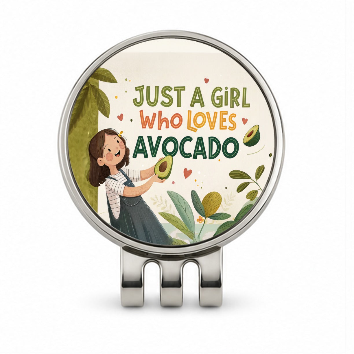Just A Girl Who Loves Avocado Cute Golf Hat Clip with Ball Marker