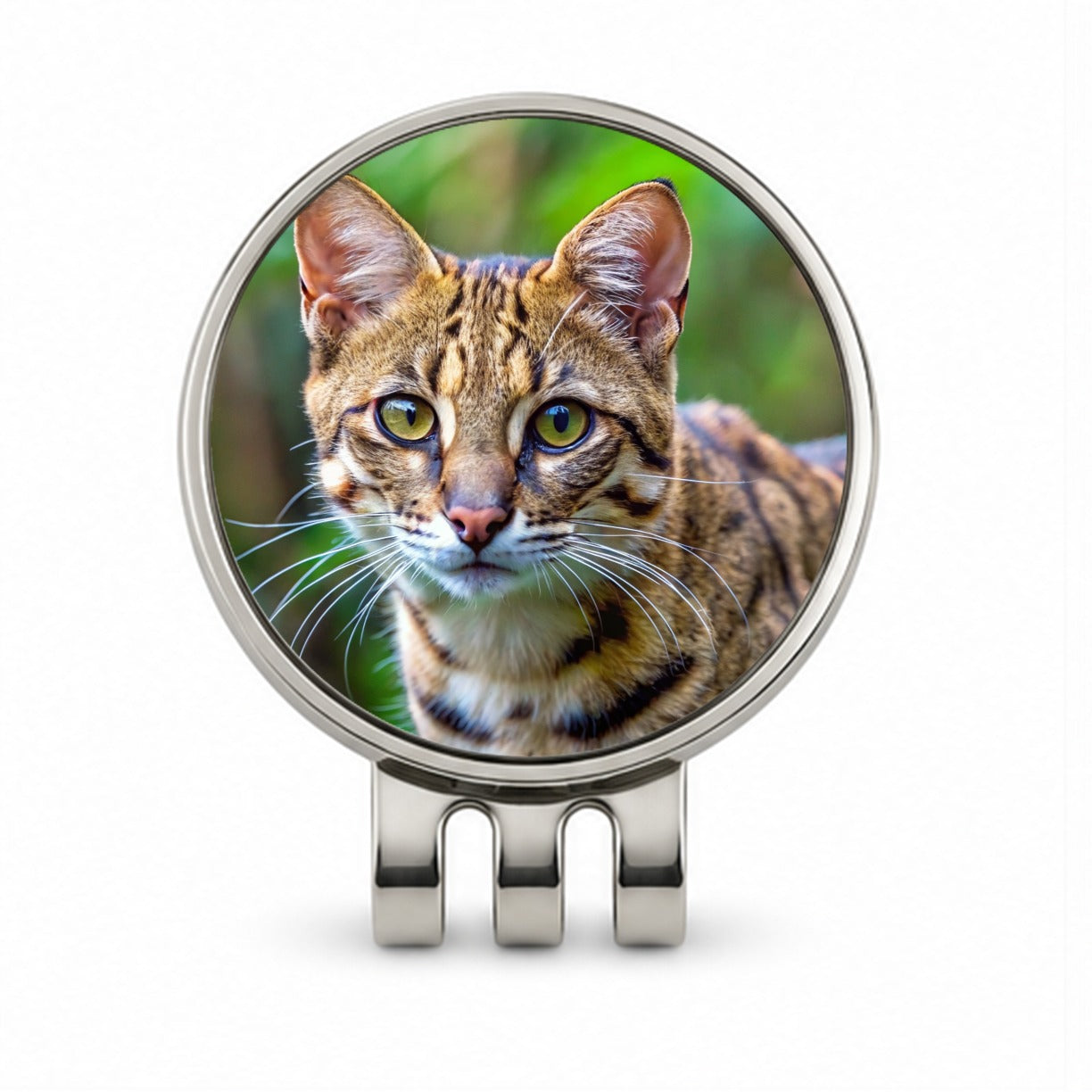 Kodkod Wild Cat Photo Golf Hat Clip with Ball Marker