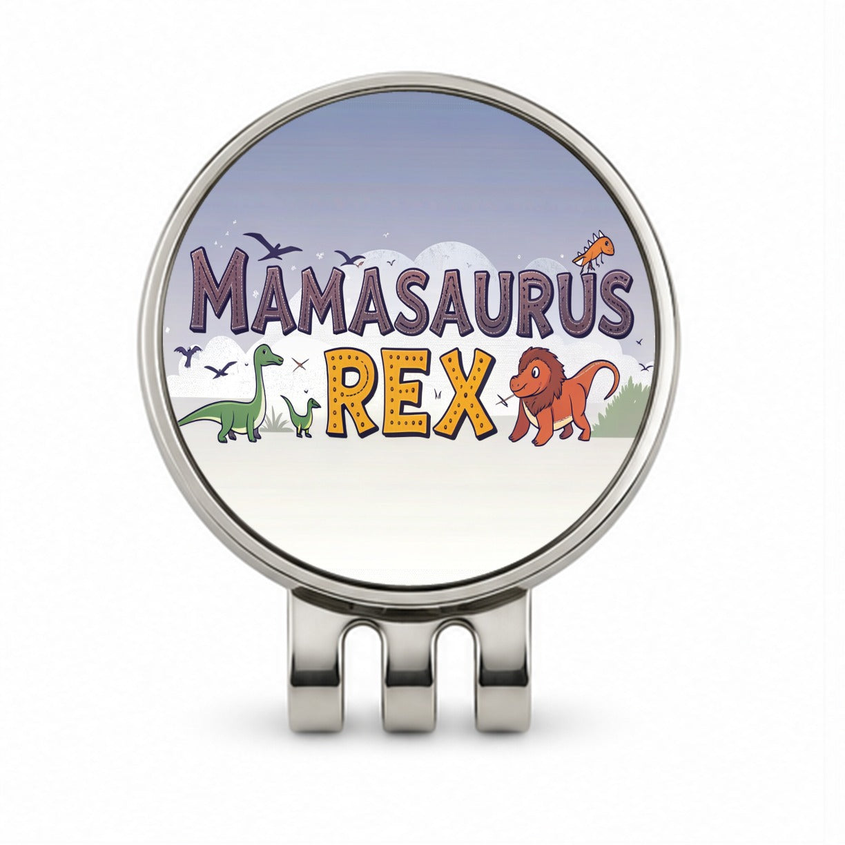 Mamasaurus Rex Funny Mama Dinosaurs Golf Hat Clip with Ball Marker