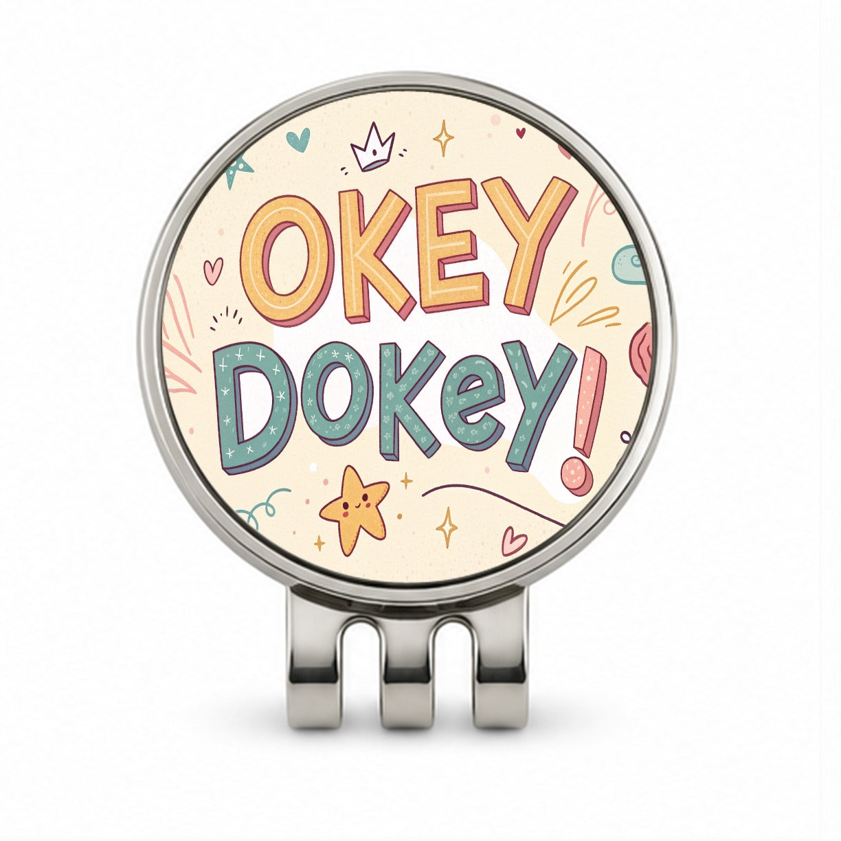 Okey Dokey Cute Golf Hat Clip with Ball Marker