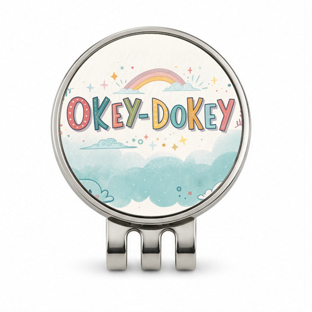 Okey Dokey Fun Colors Golf Hat Clip with Ball Marker