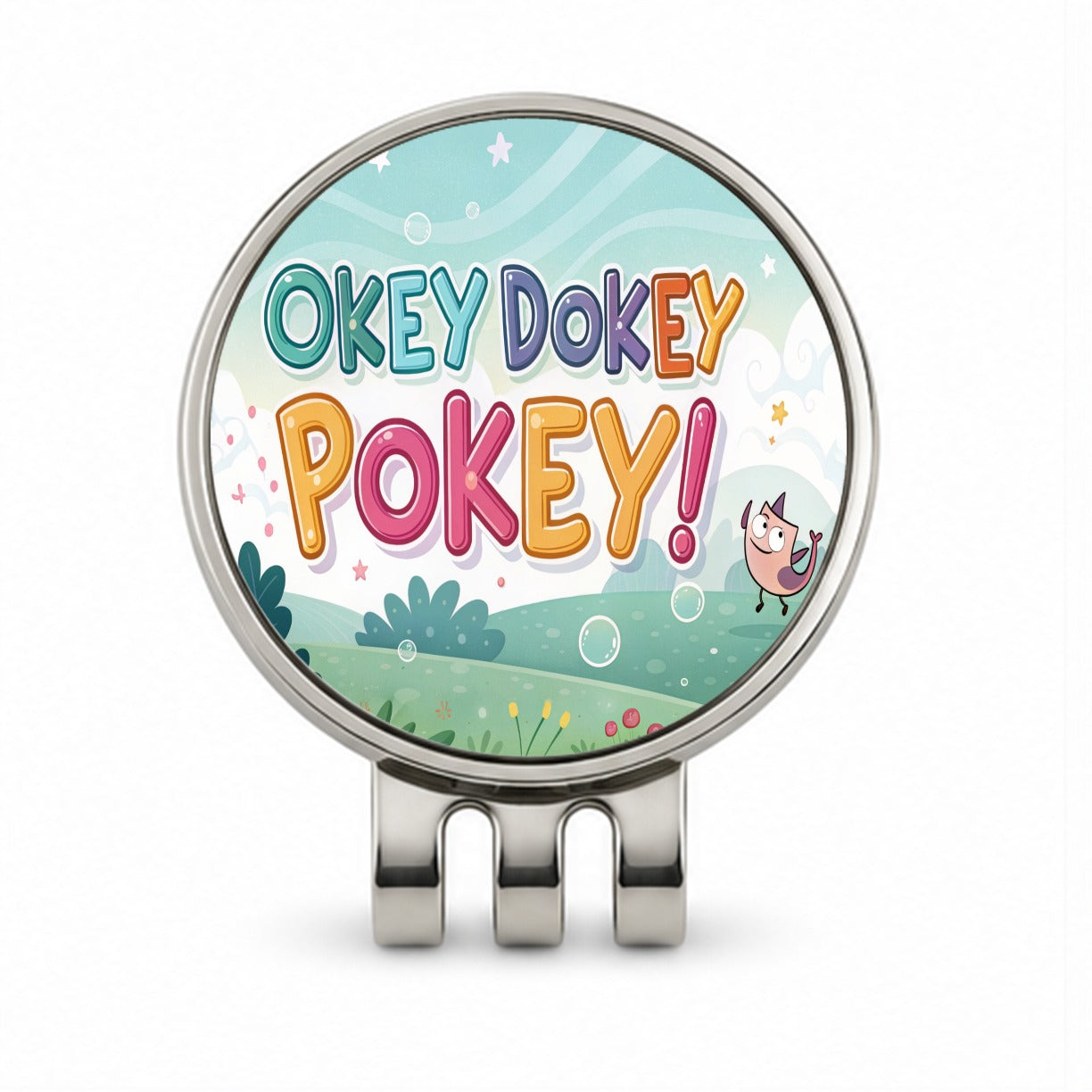 Okey Dokey Pokey Funny Golf Hat Clip with Ball Marker