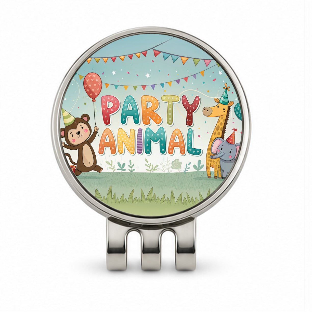 Party Animal Funny Birthday Theme Golf Hat Clip with Ball Marker