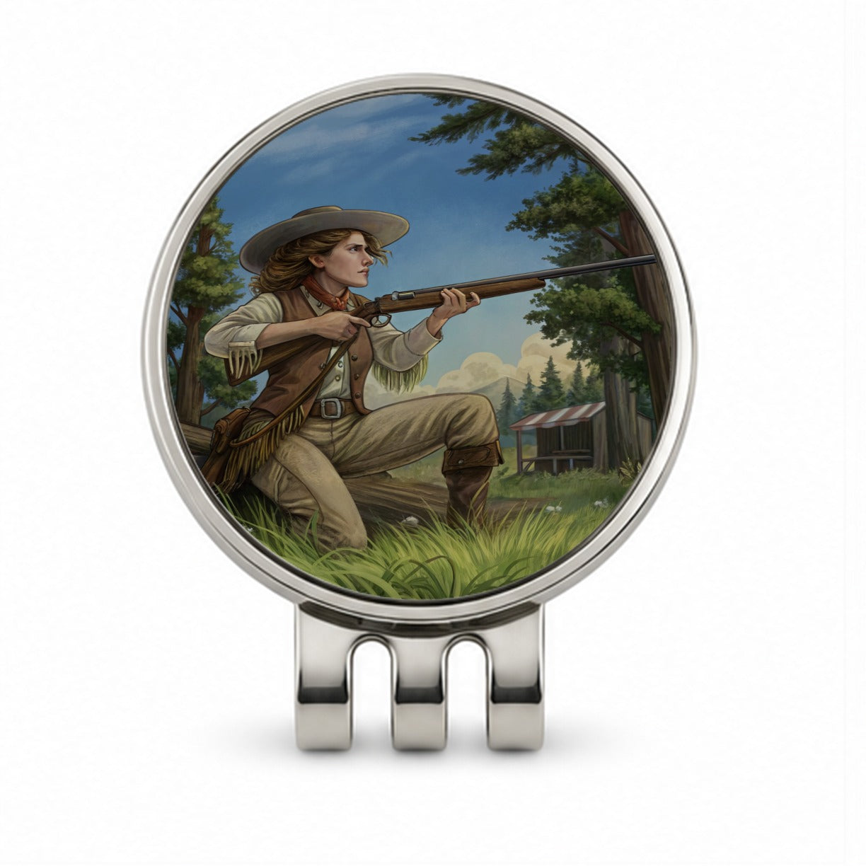 Annie Oakley Cowgirl Golf Hat Clip with Ball Marker