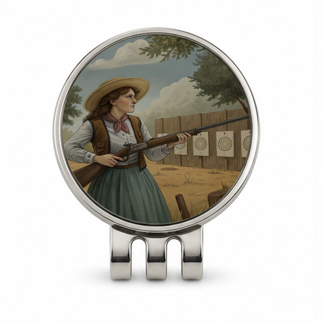 Annie Oakley Wild West Golf Hat Clip with Ball Marker