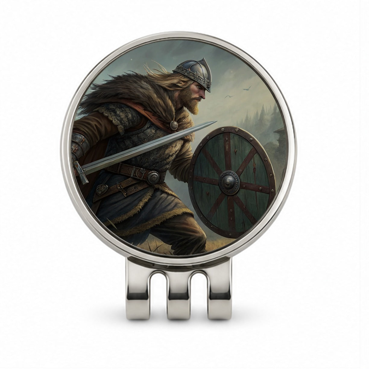 Beowulf Norse Warrior Golf Hat Clip with Ball Marker