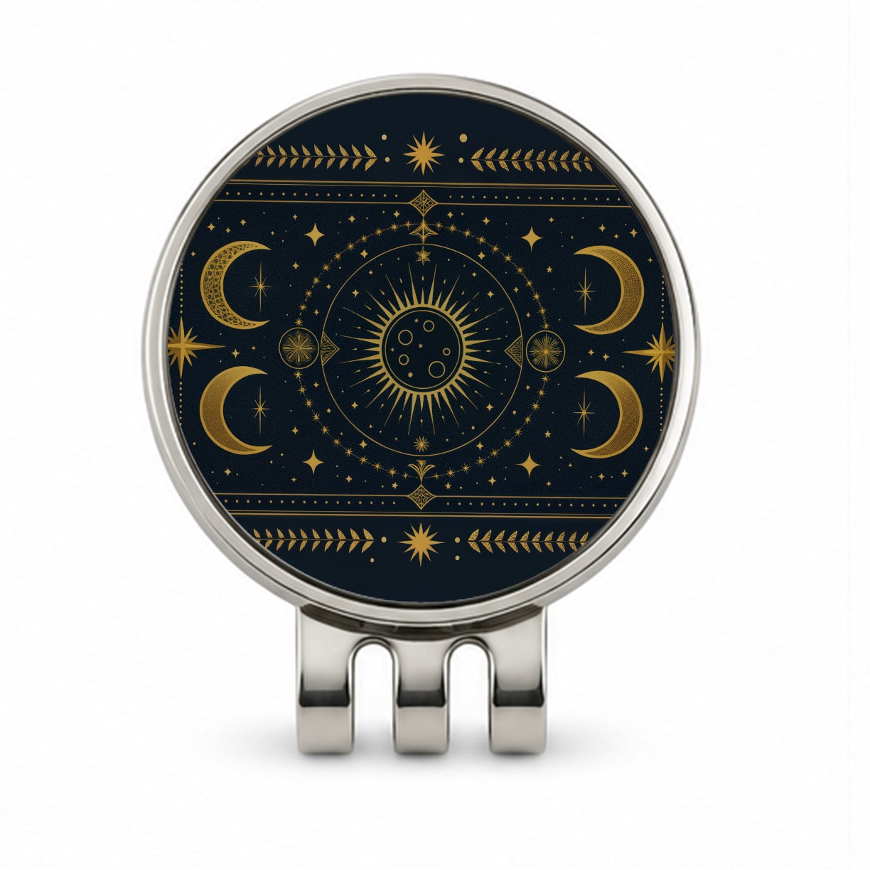 Celestial Mystical Tarot Art Golf Hat Clip with Ball Marker