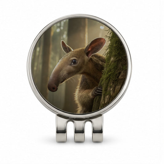 Curious Anteater Nature Photo Golf Hat Clip with Ball Marker
