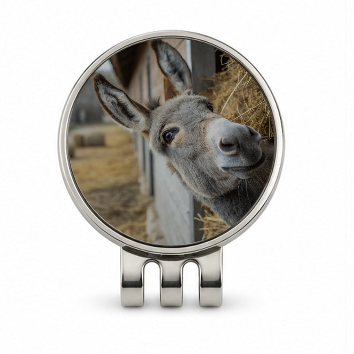 Curious Donkey Farm Life Golf Hat Clip with Ball Marker